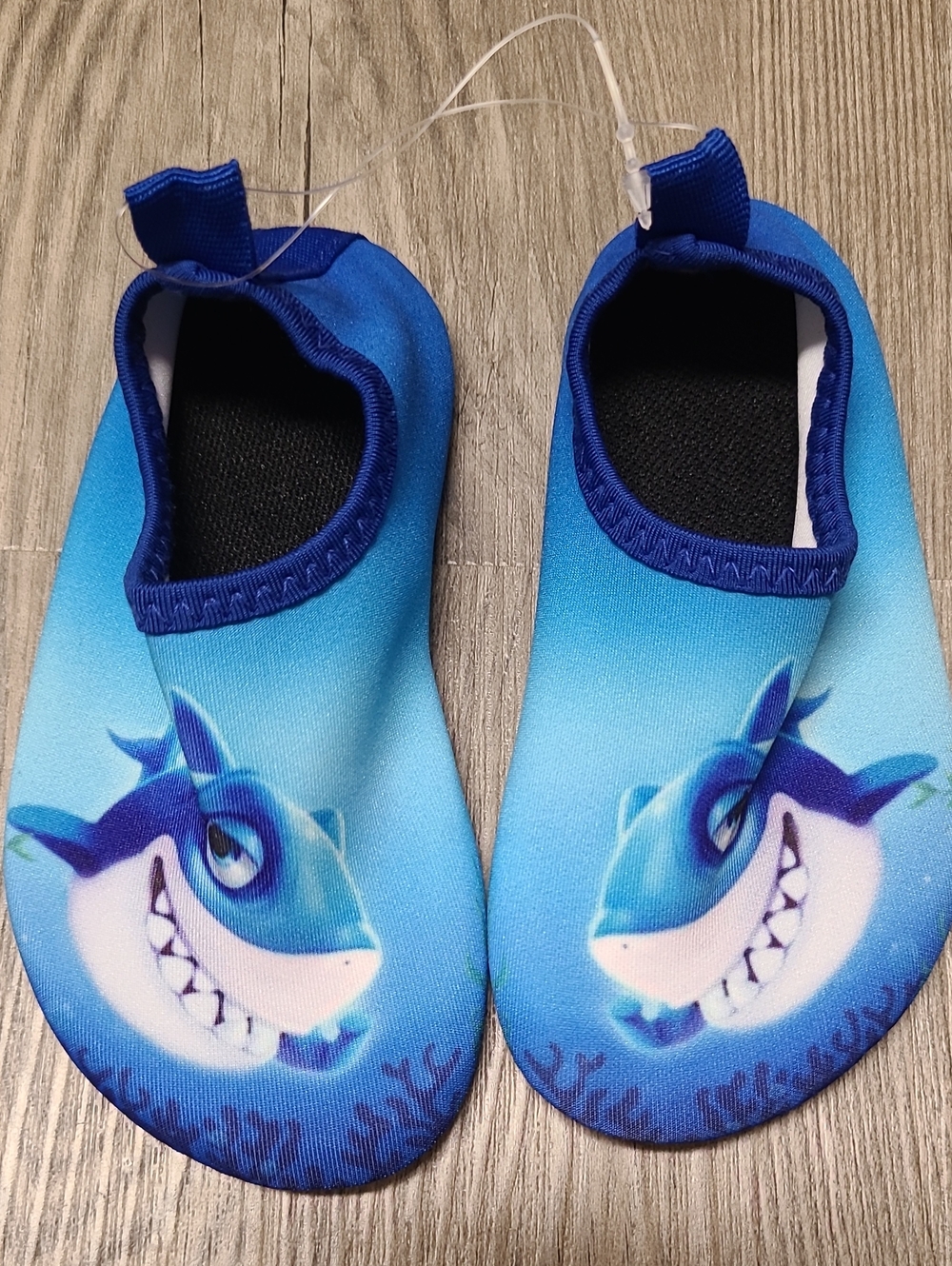 5C Baby/Toddler Blue Kids Shark Slip-On Water Shoes NEW